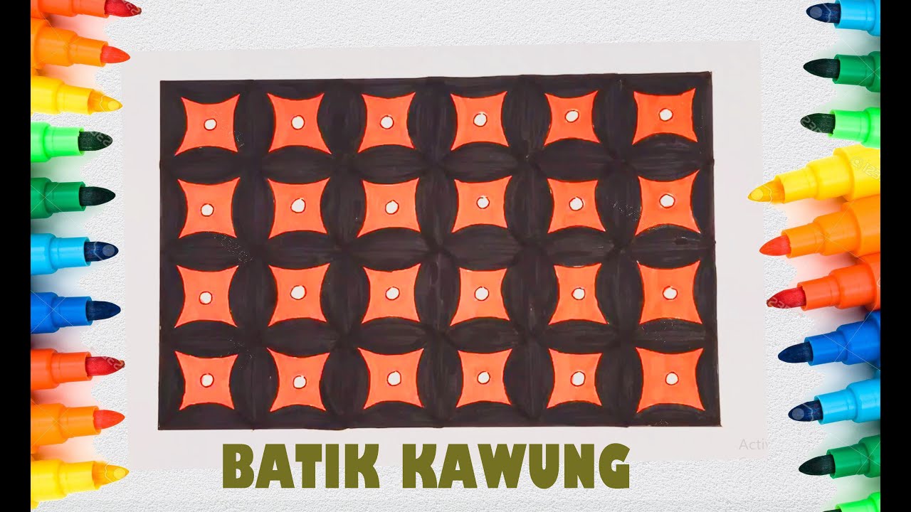  Menggambar  pola desain BATIK  KAWUNG  HD YouTube
