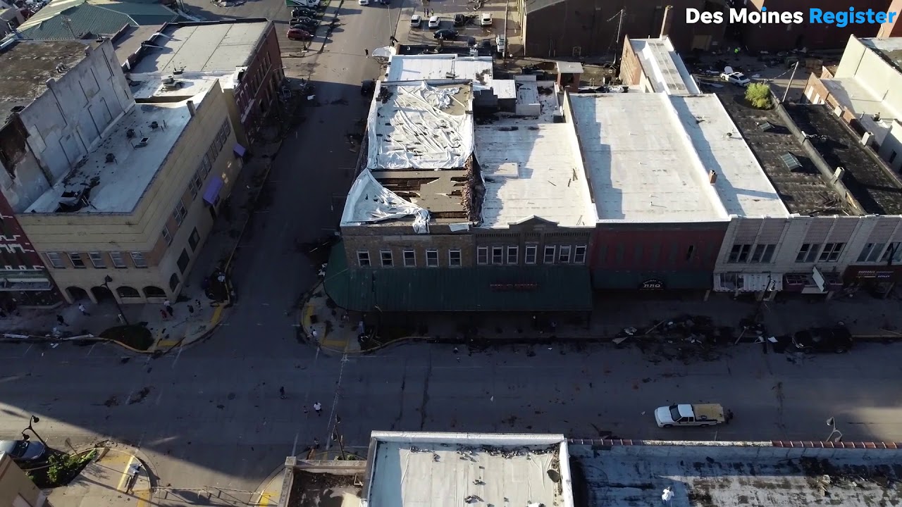 Drone footage: The extent of tornado damage in Marshalltown