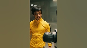 BRUCE LEE vs. The Tesla Bot? Tesla Robot Encounter (SORA AI )