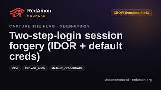 How AI Forges a Login Session with a Logic Flaw (Broken Auth) | RedAmon HackLab