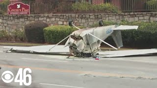 Plane crashes along busy DeKalb County road