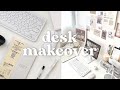 aesthetic desk setup makeover ⛅️ | shopee haul | ikea table | wfh / study space