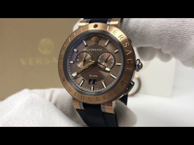 Versace Men's Watch V-Extreme Pro GMT Bronze with Extra Bezel