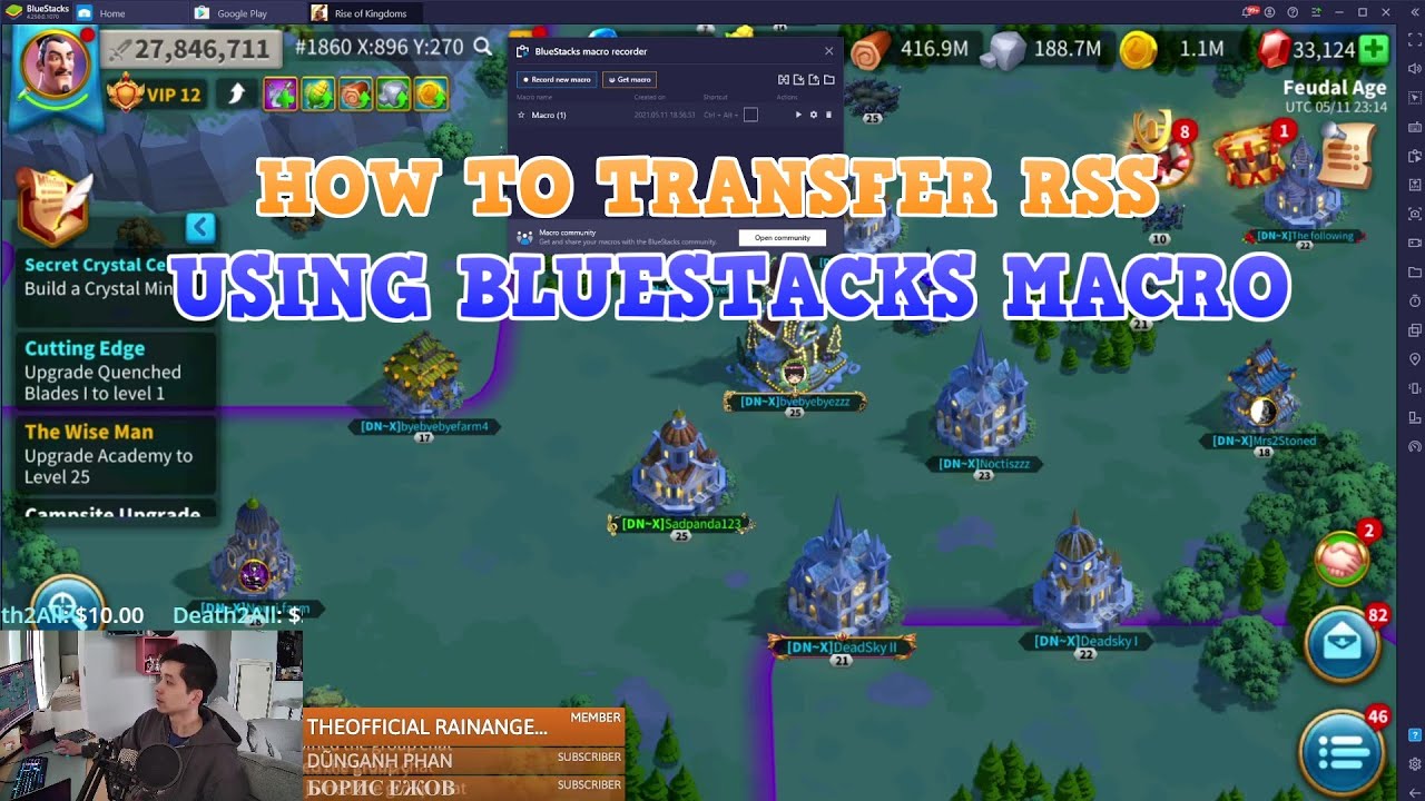How To Use BlueStacks Macro To Transfer Resouces YouTube