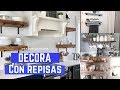 60 IDEAS DE  REPISAS CON ESTILO QUE PUEDES HACER TU MISMO PARA DECORAR TU COCINA Y BAÑOS