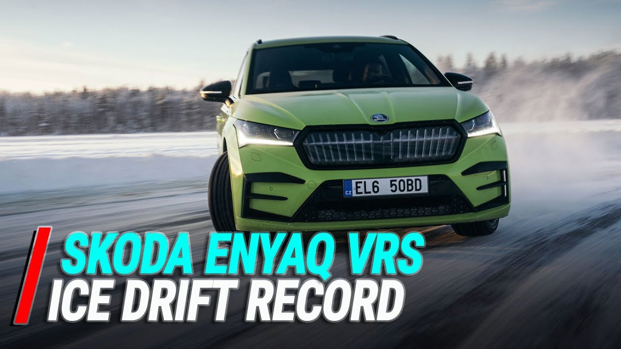 2023 Skoda Enyak iV vRS Sets 4.6-Mile Ice-Drift World Record 