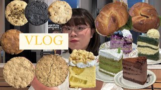 주말은 폭식해도 괜찮아~~ | 케이크 먹다 화난 빵순이 vlog (해브어, 라므아르, 작은빵집, 비건쿠키, 치즈케이크, 비건 케이크, 베이글 샌드위치 등)