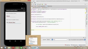 AutoComplete and MultiAutoComplete Edittext In Android Studio