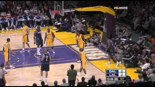 11 28 2008   Mavericks vs  Lakers   Bynum Blocks Antoine Wright