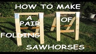 How to make a pair of Sawhorses. Como hacer un par de caballetes de trabajo.