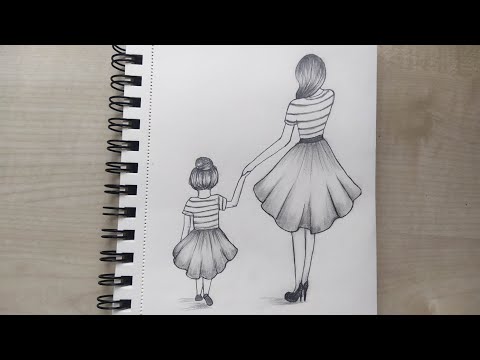 Anneler Günü Özel | Anne ve Kızı Çizimi 🌸