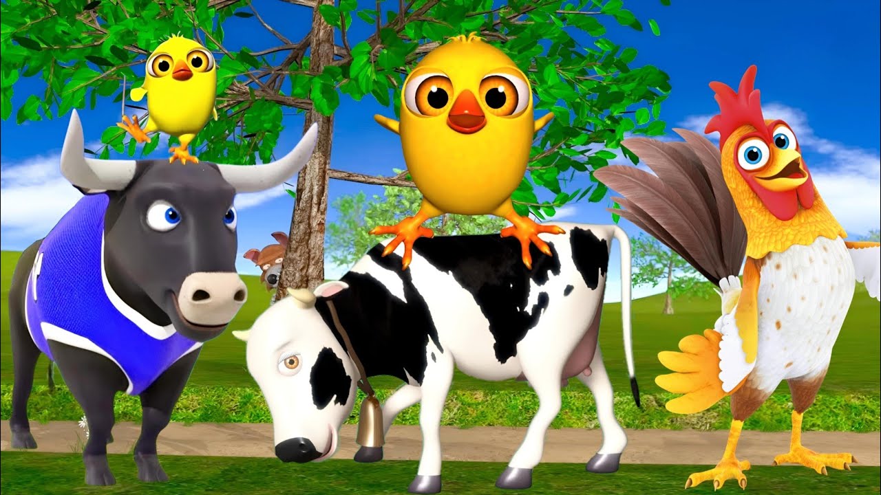 El Pollito pío 3d - el Toro y el Tractor de la Granja Part#005 -el Pollito y el Tractor de la Granja