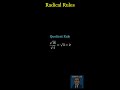 1. Radical Rules #shorts #radical #mathematics #exam #education