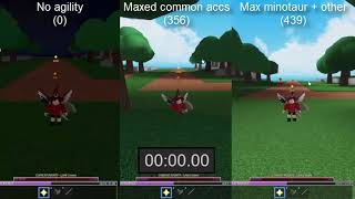 Maximum agility in WoM (running speed comparison)