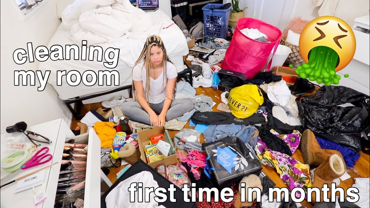 cleaning my room for the first time in months - YouTube