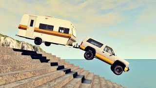 Cars vs Stairs - BeamNG Drive | Truck&Too