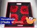 Manualidades :Bandeja de Trupan, con Decopage y Resinado,By:"Taller Nella"2016