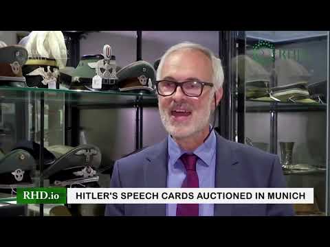 Hitler's Speech Cards Auctioned In Munich
