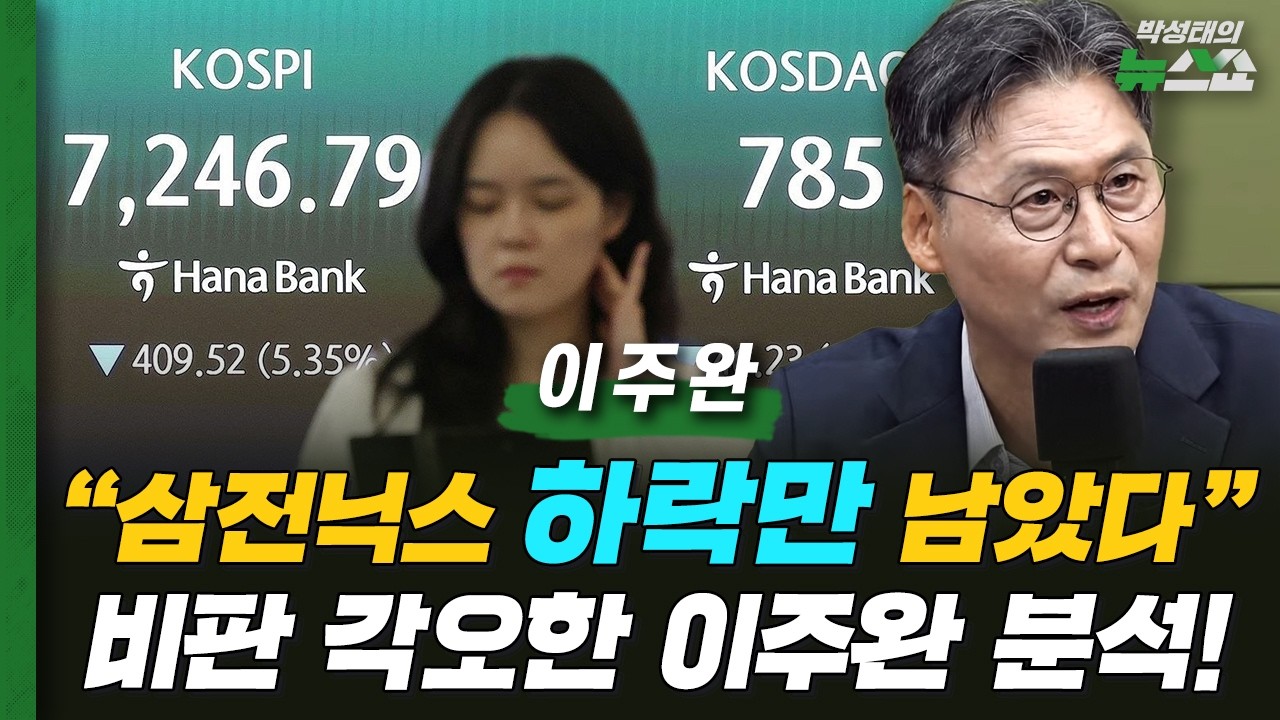"삼전닉스 하락만 남았다" 비판 각오한 이주완 반도체 애널리스트의 분석
