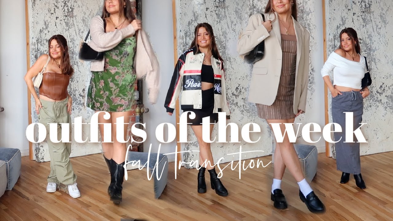 OUTFITS OF THE WEEK | 7 fall transition looks! - YouTube