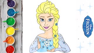 ELSA from Frozen | Disney Princess | Easy Drawing #frozen #elsa #disney #disneyjunior #art #viral