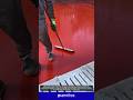 Satisfying Floor Coating Process 👷 Perfect Red Epoxy Finish #shorts