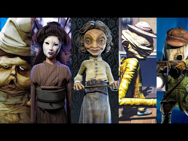 Little Nightmares 1 & 2 - All Сreepy Bosses & Monsters 