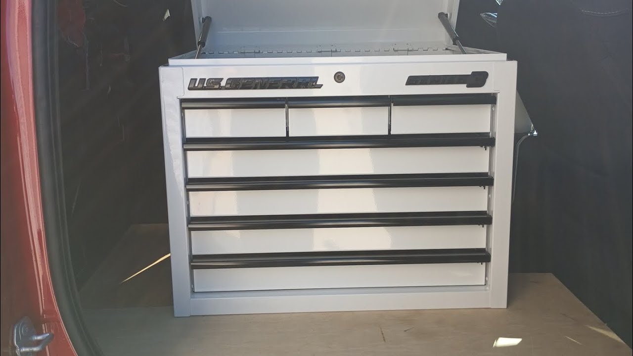 Ящик для инструментов Harbor Freight устанавливается внутри пикапа, платформа для обслуживания не...