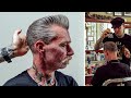 How to cut the mr white silver fox pompadour