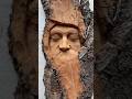 Realistic Eyes Closed Wood Carving in Cottonwood Bark #woodart #woodcarving #realistic