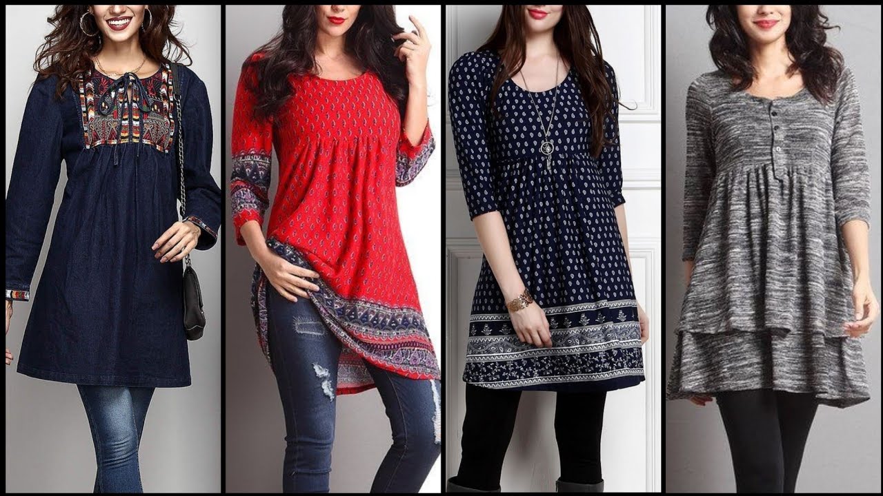 Share 153+ cotton short kurti for jeans latest