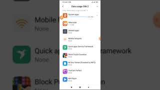 Apps background data setting on redmi note 8