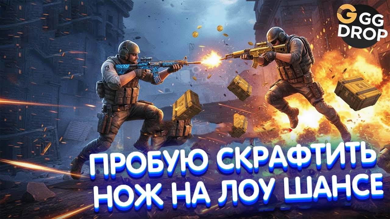 ПРОБУЮ СКРАФИТИТЬ НОЖ НА ЛОУ ШАНСЕ НА GGDROP |  МНЕ ДОЛЖНО КОГДА-ТО ПОВЕЗТИ НА ГГДРОП!