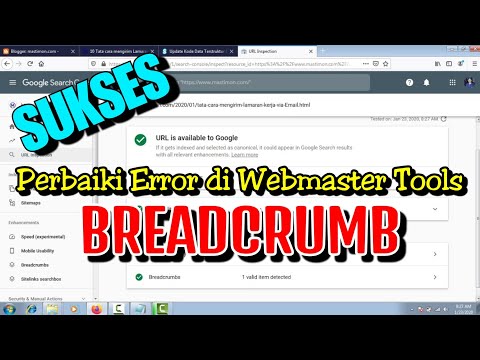 Cara perbaiki Error Breadcrumb di Webmaster Tools