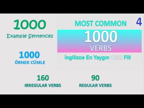 İNGİLİZCE EN ÖNEMLİ 1000 FİİL PART- 4 ( 160 Irregular – 90 Regular + 1000 Example Sentences)