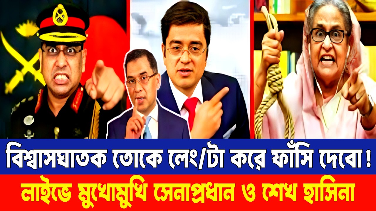বিশ্বাসঘাতক বলে শেখ হাসিনাকে চরম হুশিয়ারি! সেনাপ্রধান ও হাসিনার লাইভ মুখোমুখি? | Bangladesh News