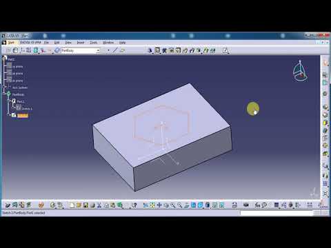 #CATIA V5 TUTORIALS#  || DRAFTED FILLETED POCKET COMMAND ||
