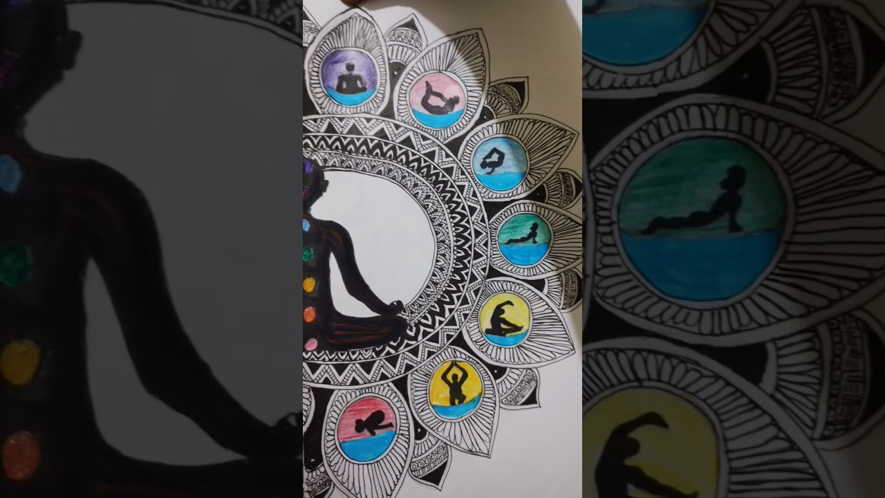 international yoga day #mandala #yoga poster#21 june #shorts