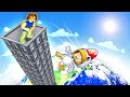 BUTTO IL FIGLIO DI BELLAFACCIA DALLA TORRE PIU' ALTA DI ROBLOX E CADE GIÙ!! - ROBLOX ITA