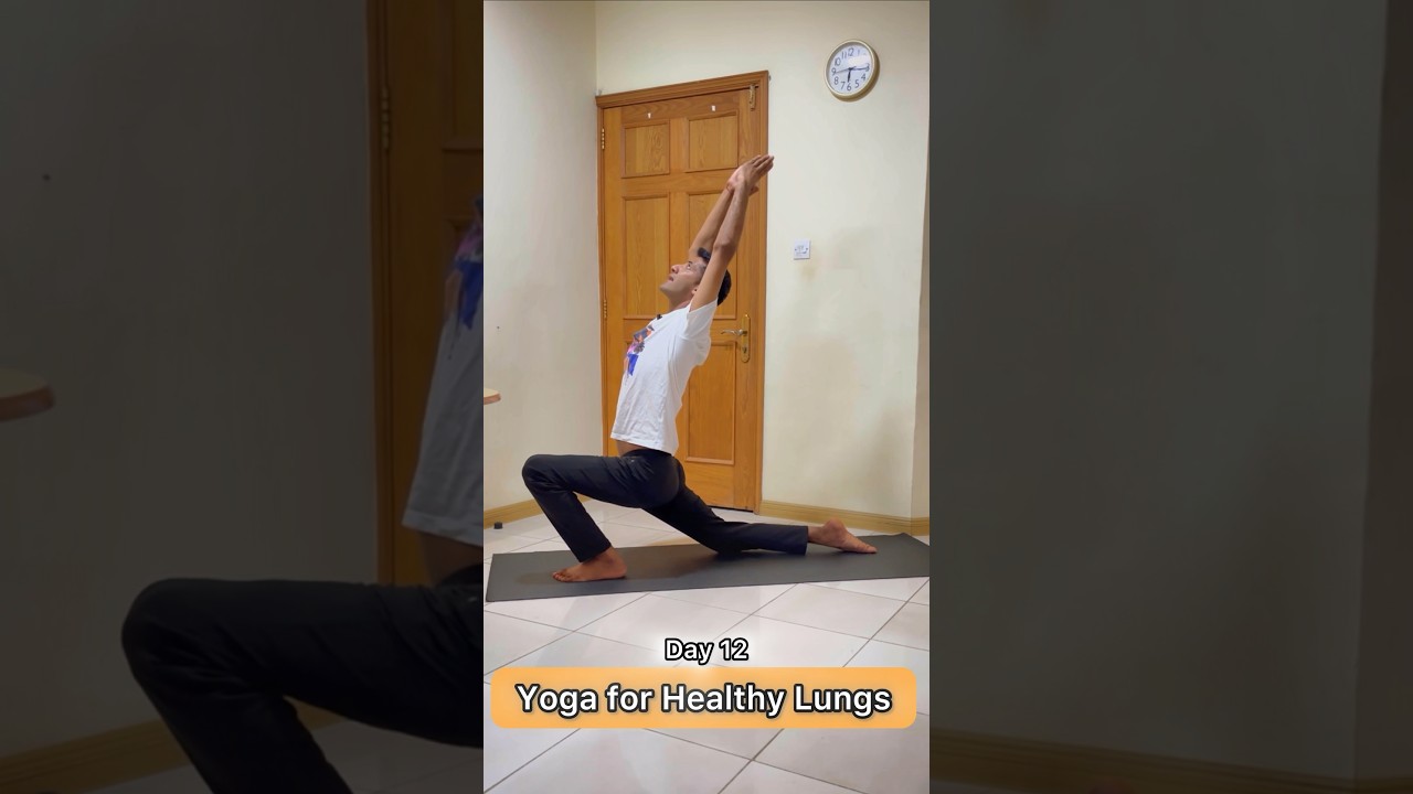 Day 12/30 : Healthy Lungs with Ardh Chandra Asana | Half Moon Pose 🌛 