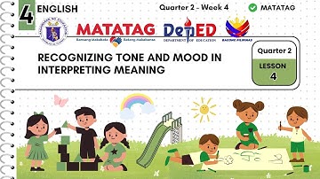 ENG4 Q2 W4: Recognizing Tone and Mood in Interpreting Meaning, Using Facial Expressions and Gestures