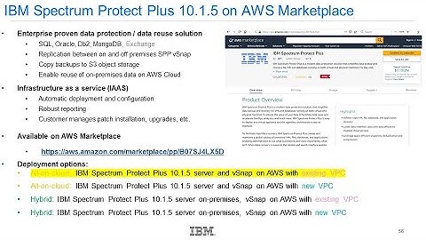 IBM Spectrum Protect Plus 10.1.5 All-on-Cloud Server & vSnap on AWS, EXISTING VPC – Demo