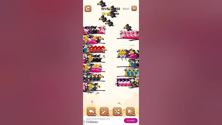 bird sort 2 color puzzle solution niveau 632 #games #gaming #puzzle #puzzlegame #androidgames