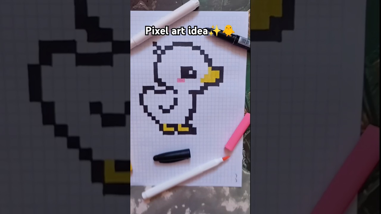 🐥Cute duck Pixel art ideas✨ 