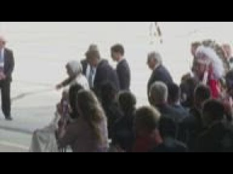 Video Pope in wheelchair as he is welcomed to Canada - youtube