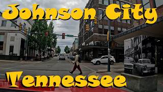 🇺🇸 Driving Johnson City, Tennessee:  Downtown & around.