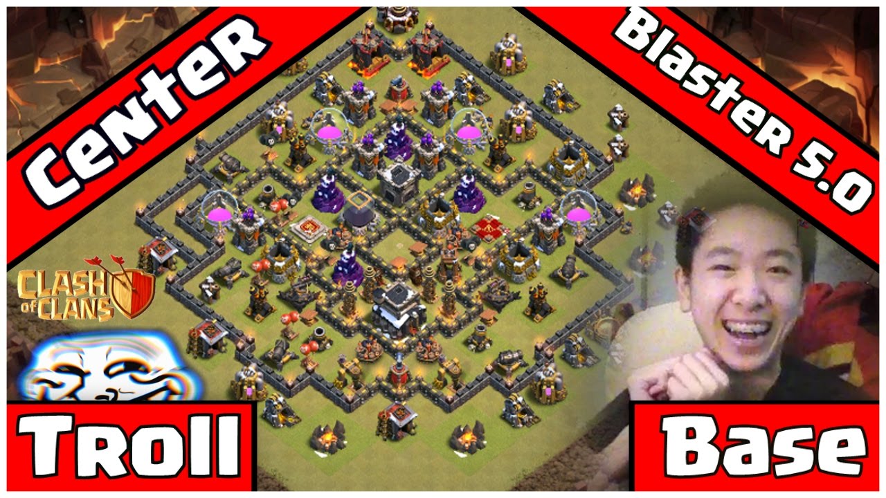 ✅Clash Of Clans: New Update TH9 Trophy-Troll Base 2019 BEST Update - Center Blaster + Replays & More