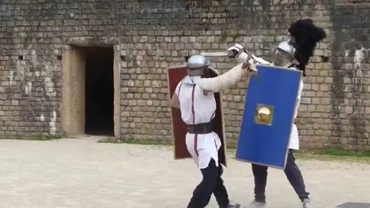 Gladiatorenkampf im Amphitheater Trier