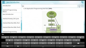 Demo of Android Programming app on Android Tablet