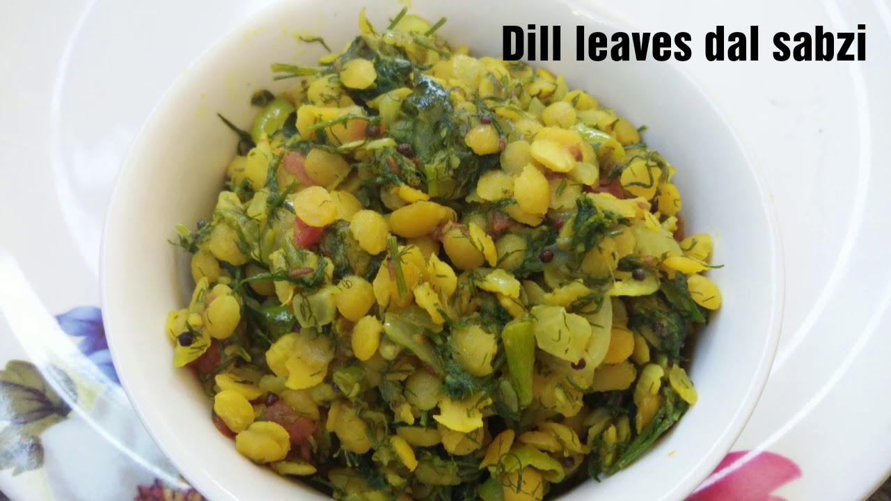 Dill leaves dal sabzi/ healthy toor dal dill leaves dry sabzi YouTube